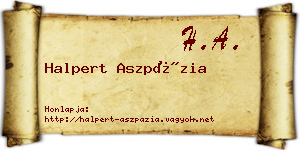 Halpert Aszpázia névjegykártya